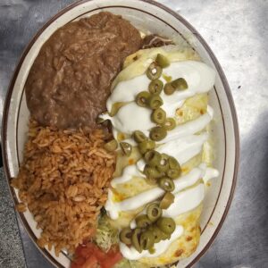 Image of burrito deluxe dinner.