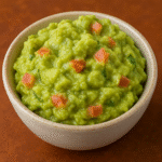 bowl of guacamole.