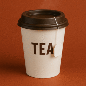 Image of hot tea in a togo cup.