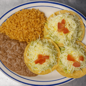 Image of a tostada dinner.