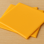 Image of cheese slices for a burger.