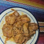 This is an image of chicking filling at Manuel's Taco Hut.